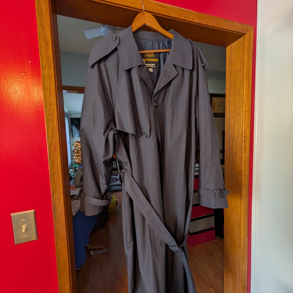 London Fog Charcoal Trench Coat